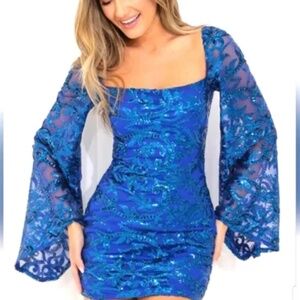 Lucy In the Sky Blue Hoco Dress